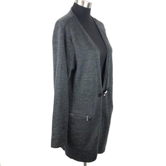 Calvin Klein Sweater SZ XXL Cardigan Gray Long - Picture 2 of 8